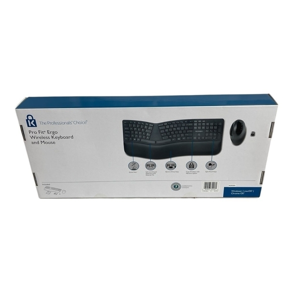 NIB Kensington Pro Fit Ergonomic Keyboard Wireless Keyboard Bluetooth Keyboard - Picture 3 of 5